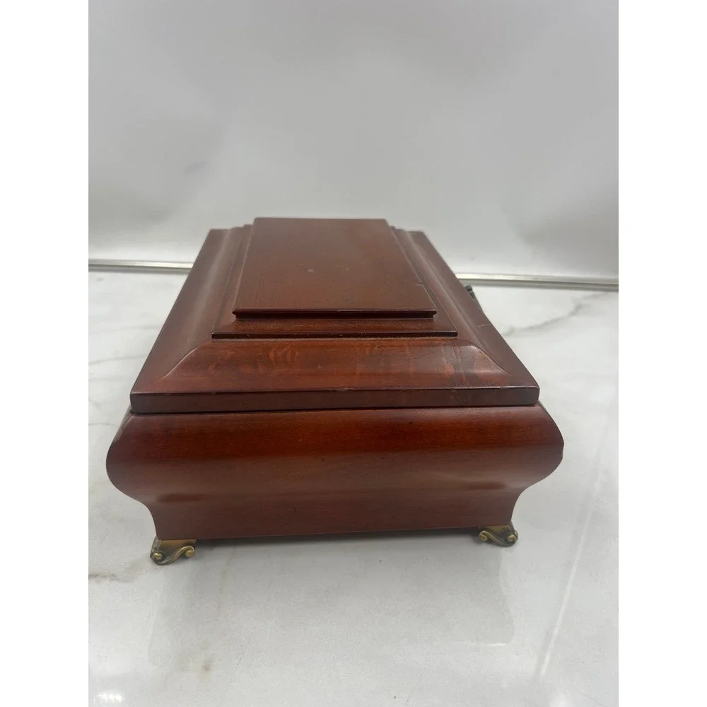 Bombay Company Wooden Musical Jewelry Box Cherry Finish Vintage Style 1858183